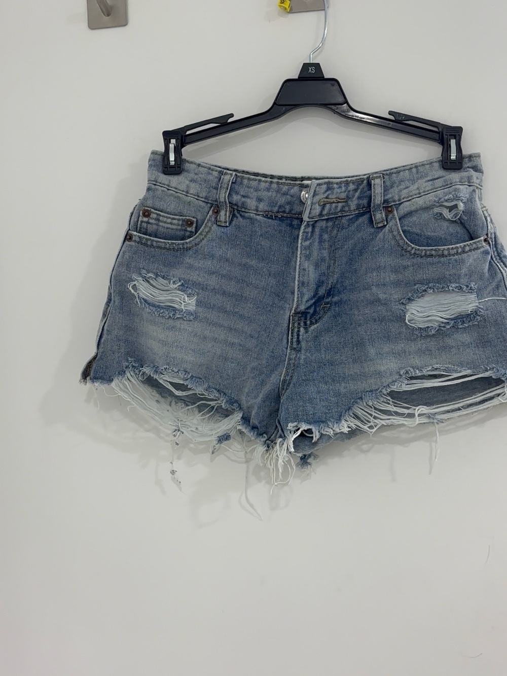 Distressed Light Blue Denim Women’s Shorts